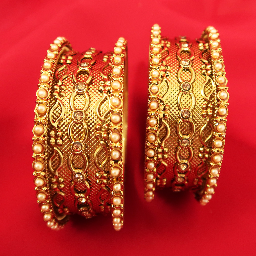 Buy Gold Plated Broad Copper Bangles Indian Bangles Gelang Tangan Set