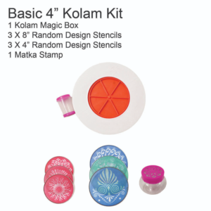 Kolam Kit | Rangoli Kolam Machine Set | Kolam Thattu | 4| 8 Inch | Deepavali Decoration Kolam Kit | Art Set