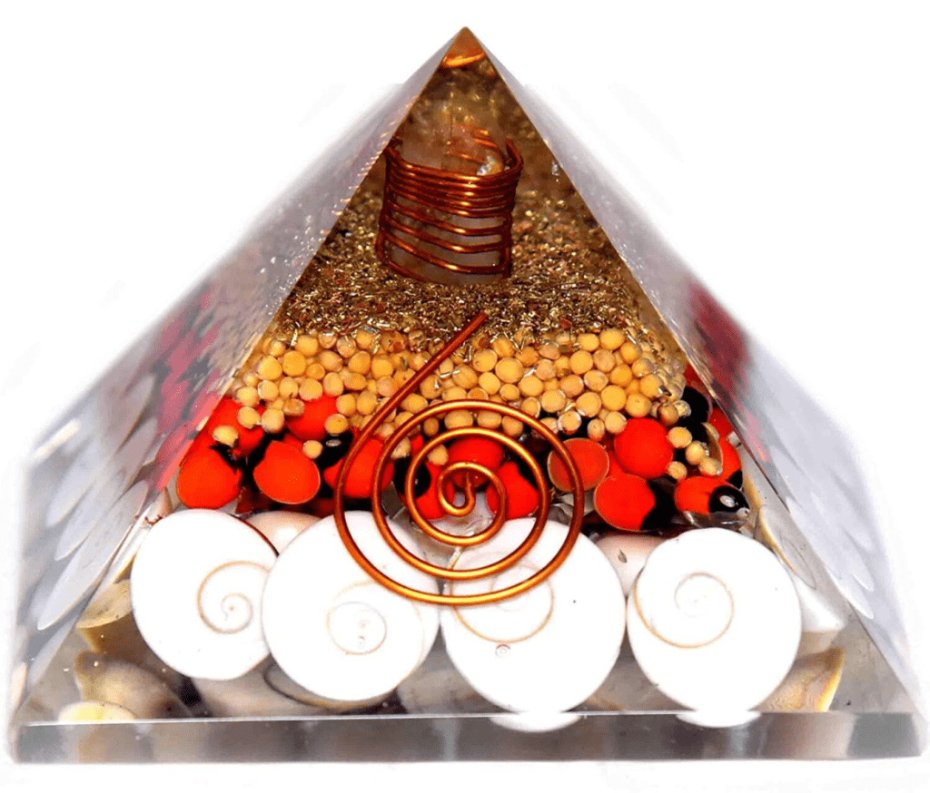 Buy Crystal Organ | Orgonite Natural Pyramid with Gomti Chakra ...