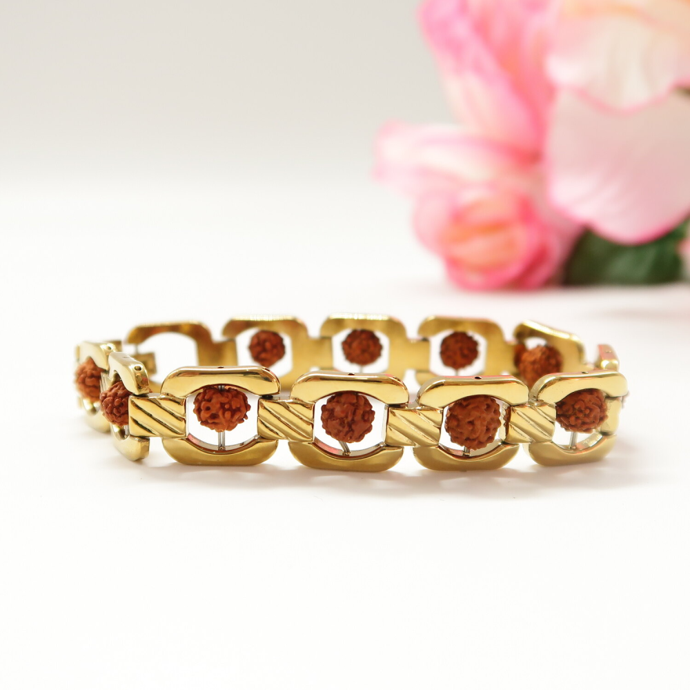 Rudraksha gold bracelet on sale online