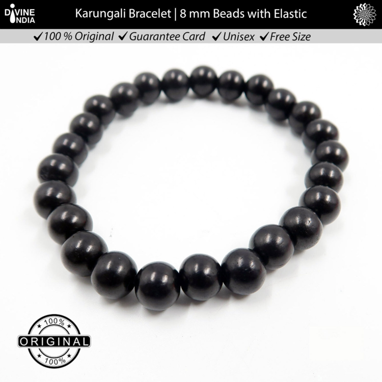 Karungali Wood Bracelet 8 mm in Silver – Viha Online-sonthuy.vn