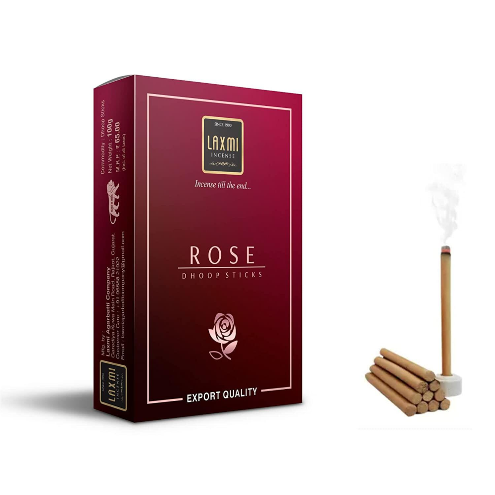 Buy ROSE - Laxmi Premium Dhoop Sticks | Uthupatti Incense Sticks | Box ...