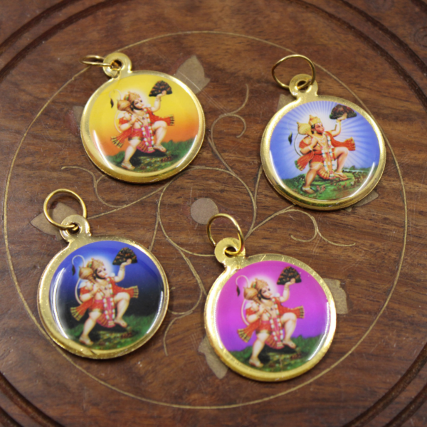 Shiva & Hanuman Locket Double Side - Random Color | Indian God Locket Pendant