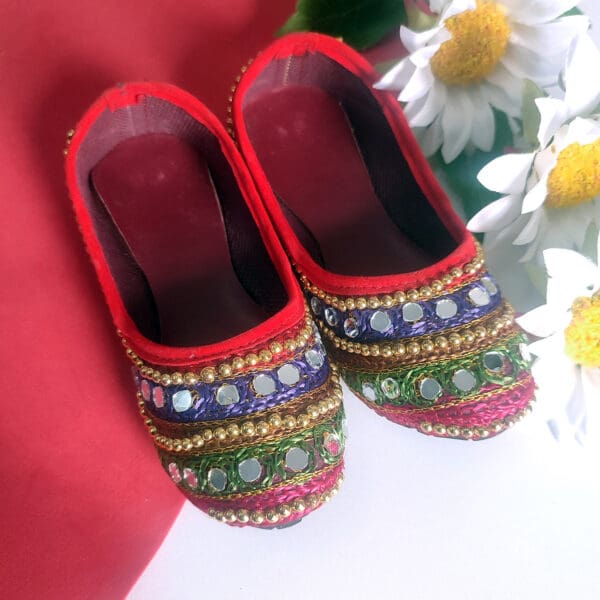 Clearance New Multi Color Handwork Kids Flat Mojdi Sandals - Kids Jutti | Kids Shoe | indian kids shoe