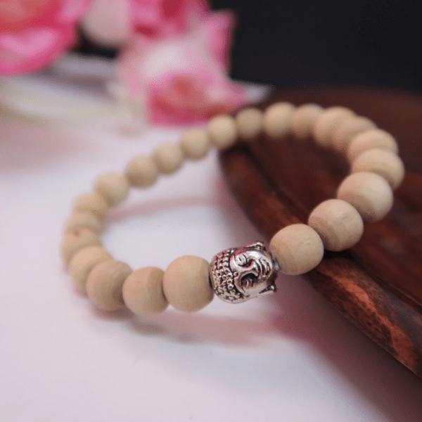 Tulsi Round Rough Beads Yoga Meditation Buddha Bracelet | Tulasi Bracelet