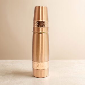 Divine India Moksha Hammered Copper Water Bottle - 1L