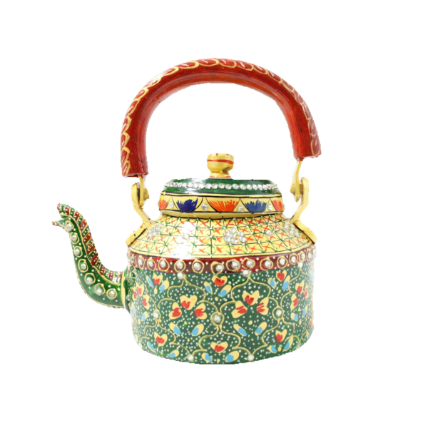 HandPainted Alluminium Tea Kettle for Home Dcor Tea Party Serving-01