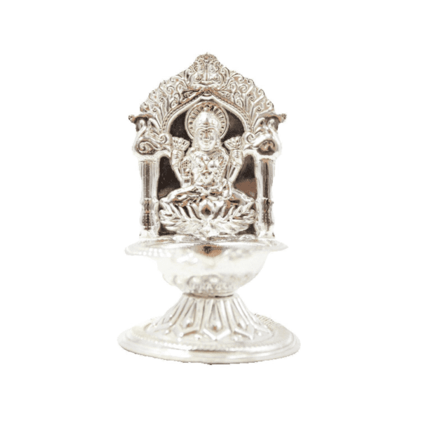 German Silver Lakshmi Villaku & Incense Stick Holder Agarbatti Stand | Oil Lamp