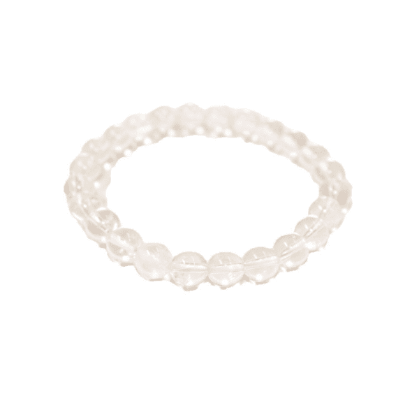 Natural Rock Crystal Round Beads Bracelet With Certificate |  Sphatik Bracelet