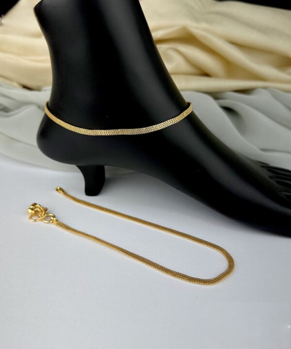 Gold Plated New Premium Design Anklet 10 Inch | Indian Anklets | Indian Kolusu | Gelang Kaki