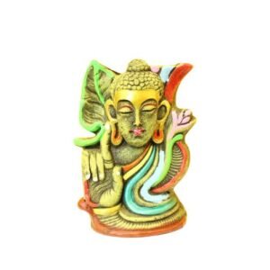 Handmade Buddha Terracotta Vase | Indian Design | Home Decoration - Small