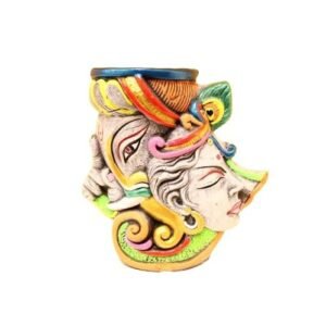 Handmade Ganesha Terracotta Vase | Indian Design | Home Decoration - Small