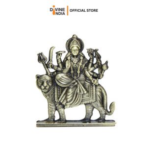 Mix Metal Maa Durga  Idol for Car Dashboard Home & Office Table - Deco