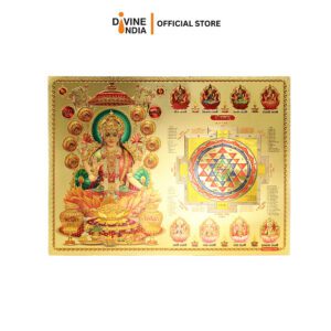 Rangoli Stickers, Kuber Yantra, Maa Laxmi Photo for Diwali Navratri Decoration Pooja Room Home Decor (Pack of 1)