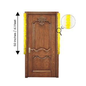 2 Pcs (Pair)Handicraft Marigold Door Hanging Pair Decorative Thoran /Latkan for Home Diwali - Deepavali Decoration  Toran - 1 Pair