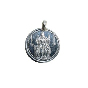 Energized God Meenakshi Silver Polished Locket Yantra ( 1 Inch ) Indian God Locket Pendant