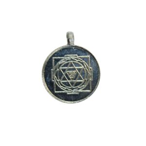 Energized God Karupusami Silver Polished Locket Yantra ( 1 Inch ) Karuppana Sami Locket Pendant