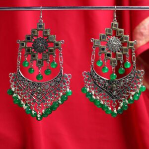 New Premium Double Stage Earring With Pearl Beads Earrings Indian Jewellery  | Anting-Anting
