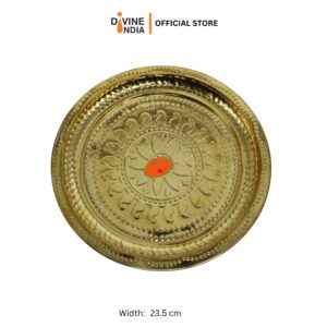 New Brass Pooja Plate Various  Design | Brass Plate Golden Color