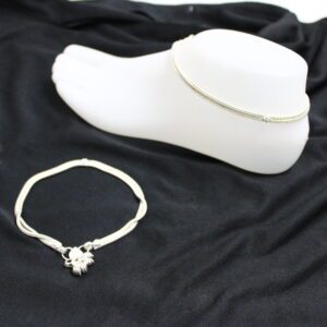 New Premium White Metal Anklet for Women | gelang kaki | Indian Kolusu