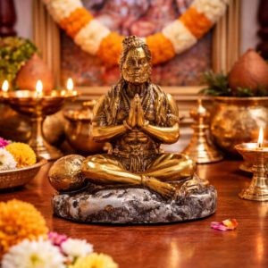 Namaskar Hanuman With Kada Statue By Resin for Pooja Gift Showpiece Vastu, Home Decor, Car |Hanuman Idol | Hanuman Silai