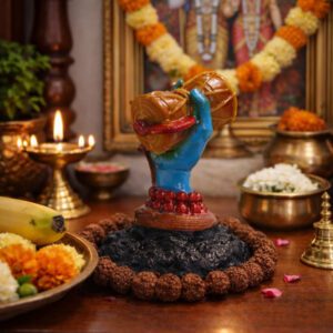 Shiva Damru Statue By Resin for Pooja Gift Showpiece Vastu, Home Decor, Car