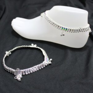 New Ethnic Indian White Metal Anklet Kolusu| Indian Kolusu | gelang kaki