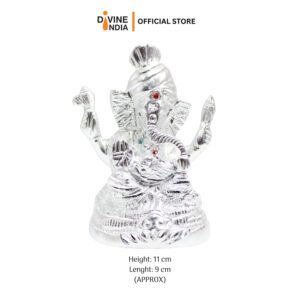 New Premium White Metal Ganesha Showpiece Figurine
