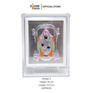 Balaji Silver Finish Color Photo Stand Frame Decorative Showpiece for Car Dashboard | Mandir | Home | Office | Perumaal