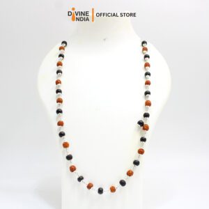 5 Face Rudraksha & Karungali Mala | 8MM 54 Beads | Rudraksha Mala Original | Karungali Mala Original | Gift for Unisex