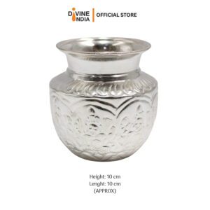 New Premium White Metal Kalash for Alter or Home | White Metal Sombu