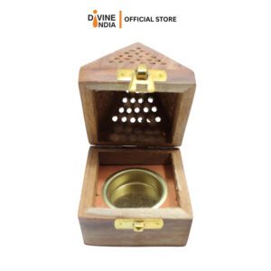 Handmade Wooden Pyramid Sambrani Holder | Incense | Dhoop | Agarbatti Stand Holder | Wooden Incense Holder