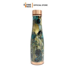 Pure Copper Meena Drinking Bottle - Copper Bottle Gift Set 950ml