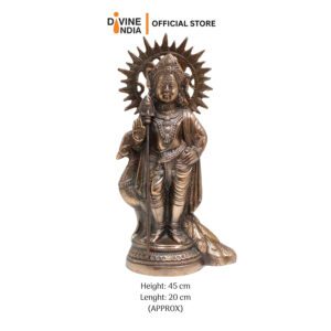 New Murugan Statue Showpiece Figurine Metal Copper Color