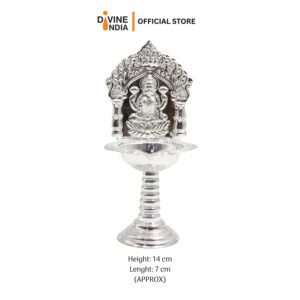 German Silver Lakshmi Villaku | Deepavali Oil Lamp | Maha Laxmi Diya