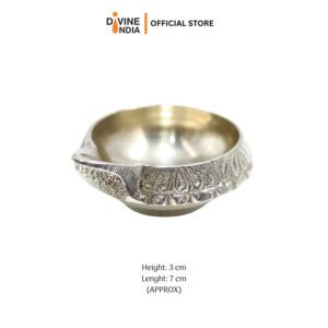 White Metal Kuber Villaku | Diya | Kuber Deep | Oil Lamp | Deepavali Deco