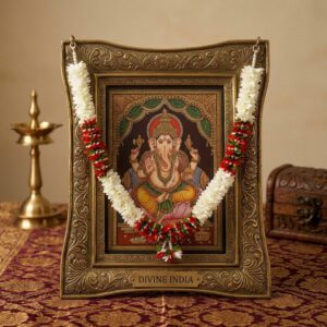 Handmade Artificial Flower Garland – 1 Feet Mala for Photo Frame, God Idols, Pooja Room & Home Décor 1 Piece
