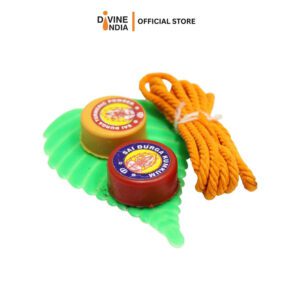 Leaf Shape Thamboolam Set Combo With Turmeric Kumkum & Yellow Mangalyam | Thali Kayiru Set