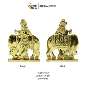Mix Metal Krishna Idol for Car Dashboard Home & Office Table - Deco | Krishna Car Statue