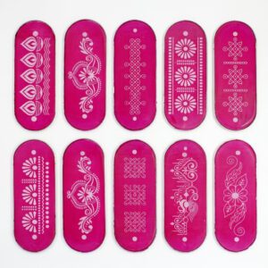 Oval Shape Rangoli Kolam Stencil | Kolam Thattu | 13 Inch | Deepavali Decoration