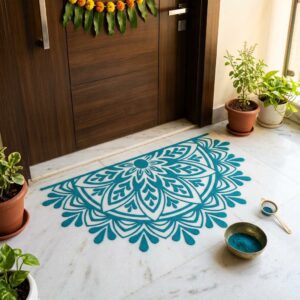 Indian Kolam Stencil | Traditional Rangoli Floor Design Stencil | Reusable Kolam Making Template | Deepavali & Festival Home Decoration