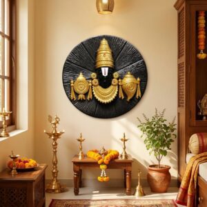 New Tirupati Balaji Wall Hanging Fiber Showpiece | Religious Home & Office Wall Decor Panel | Vastu Spiritual Wall Frame | Home Decor