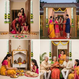 Indian Rose Floral Hanging Garland Thoran | Decorative Door & Pooja Hanging | Traditional Home, Temple & Festival Decor
