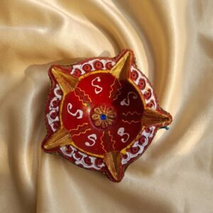 Handmade Deepavali | Festival Terracotta Villaku / Oil Lamp / Diya 1 Pc - Deepavali Deco Set 4