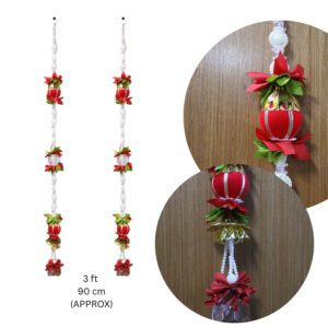 Traditional Indian Flower Ball Thoran 3Ft | Decorative Door Hanging | Home Entrance, Pooja & Festival Decoration