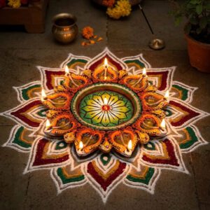 Traditional Indian Terracota Diya Decorative  | Hindu Home Decor | Indian Oil Lamp | Deepavali Decoration