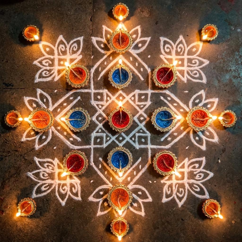 Handmade Deepavali | Festival Terracota Villaku / Oil Lamp / Diya 12 Pc - Deepavali Deco Set 19